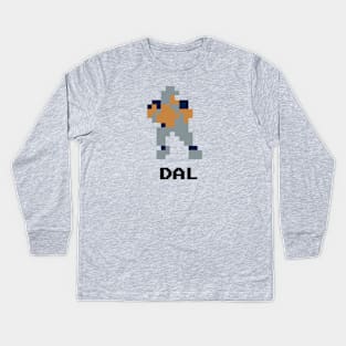 8-Bit Quarterback - Dallas Kids Long Sleeve T-Shirt